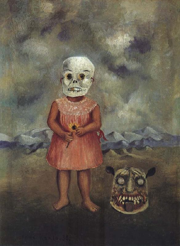 Frida Kahlo Girl with Death Mask oil painting image